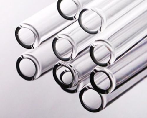 การพิมพ์สกรีนหลอดแก้วสีเหลืองอำพัน OEM ปลายเปิดง่าย