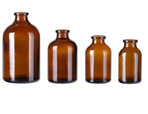 ขวดแก้วทางการแพทย์ใสหรือสีเหลืองอำพัน 1 มล. Neutral Borosilicate