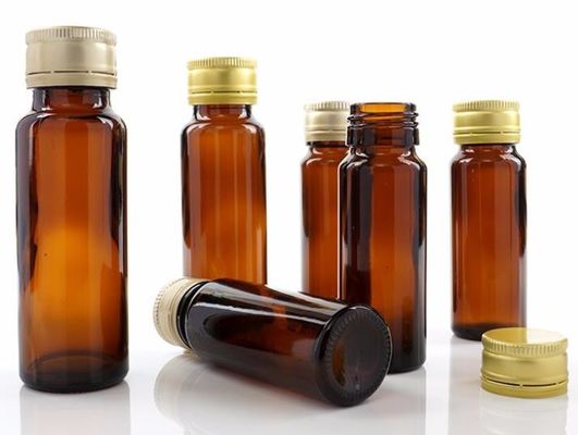 จุกยางปากขวดของเหลว 20ml Pharmaceutical Amber Pet