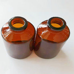 YBB ขวดแก้วทรงกลมสีเหลืองอำพัน Neutral Borosilicate Glass