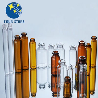 คุณภาพ  10ml Clear Amber Screw Cap Vials Neutral Borosilicate Glass โรงงาน
