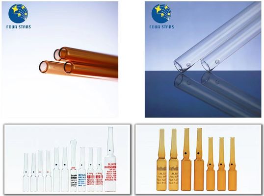 หลอด Borosilicate Ampoule ขนาดกลางโปร่งใสสำหรับใช้ในห้องปฏิบัติการ