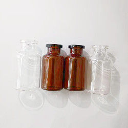 ขวดแก้วฉีดทางการแพทย์ 10ml พร้อมฝาปิด
